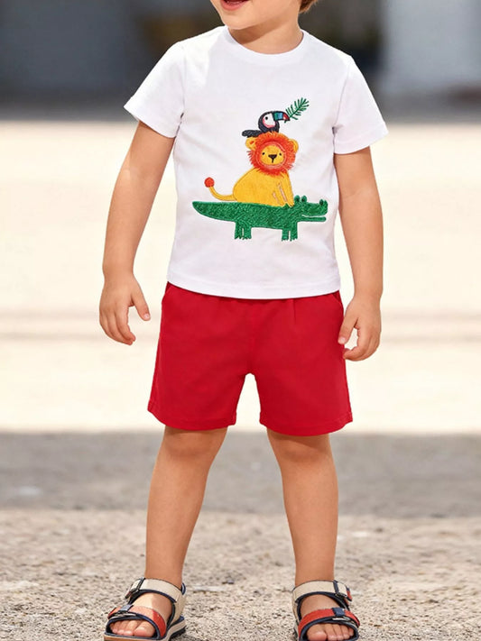 Children's Animal Round Neck T-Shirt