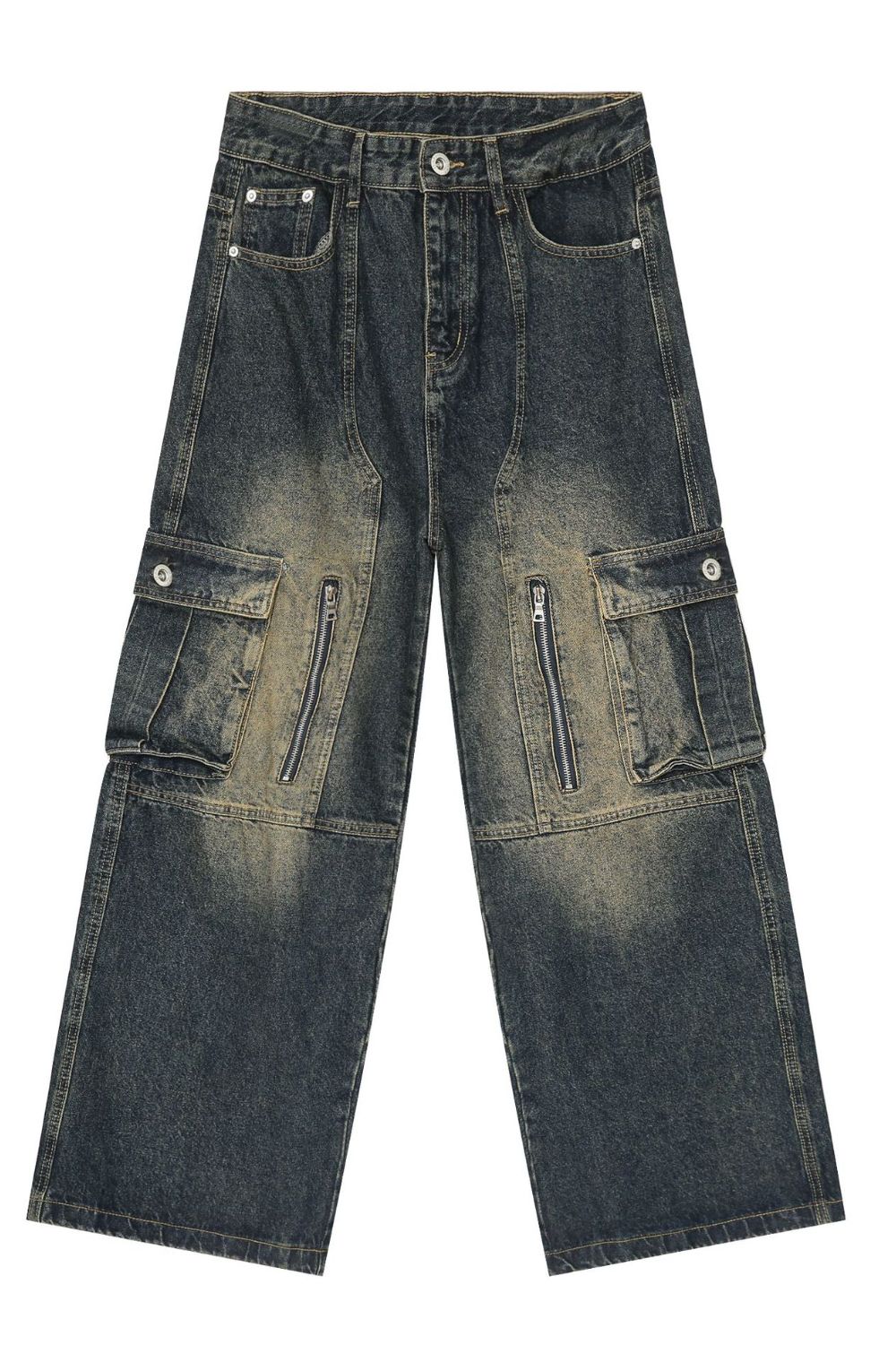 Men's Wide Leg Cargo Jeans