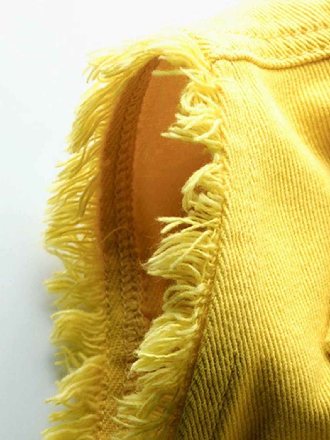 Side Button Slit Denim Jacket with Pockets