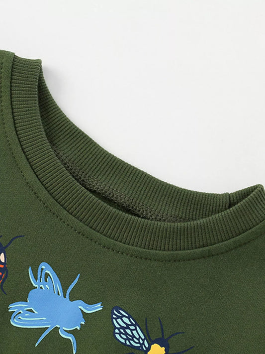 Children's Butterfly Crew Neck Sweatshirt