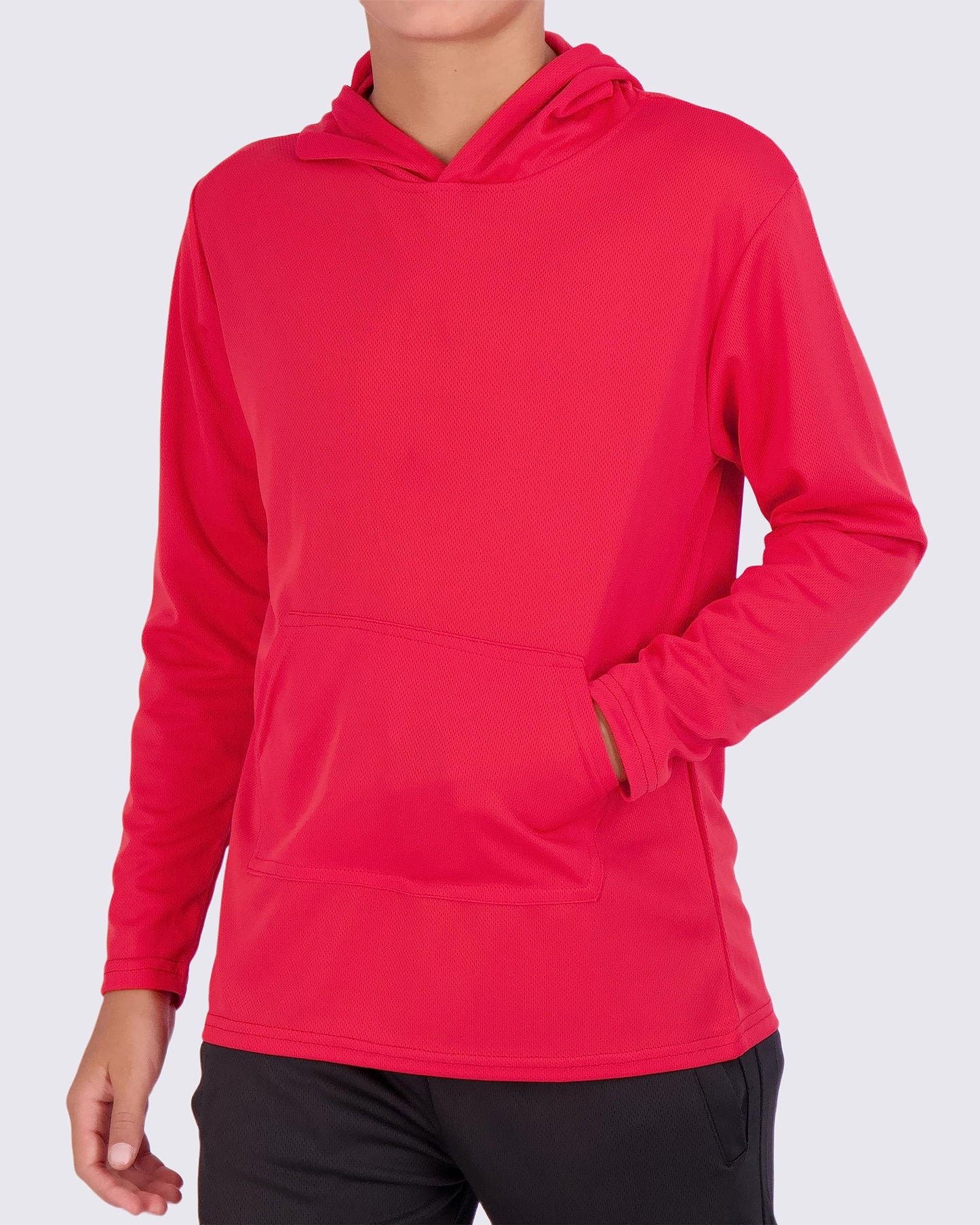 Real Essentials 3 Pack: Boys Hoodies – Youth Mesh Long Sleeve Sweatshirts.