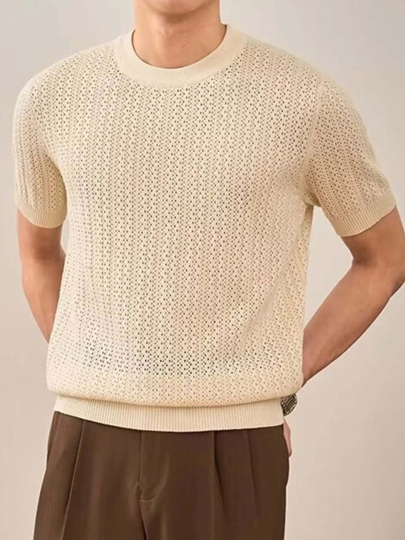 Men's Full Size Breathable Short Sleeve T-Shirt Plus Size