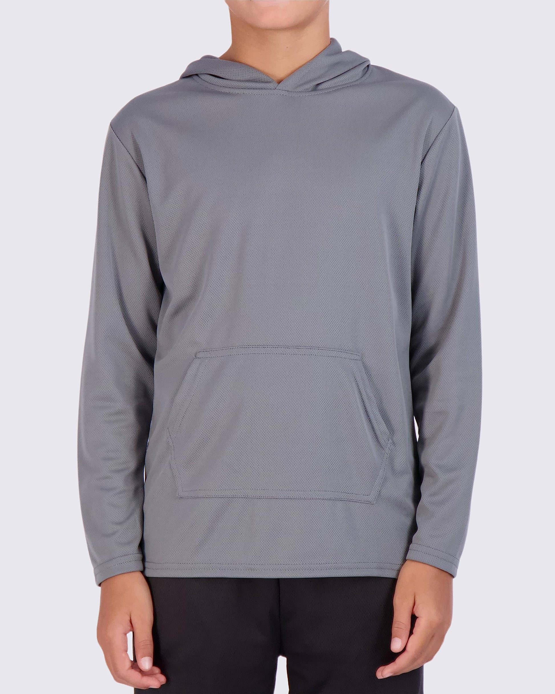 Real Essentials 3 Pack: Boys Hoodies – Youth Mesh Long Sleeve Sweatshirts.