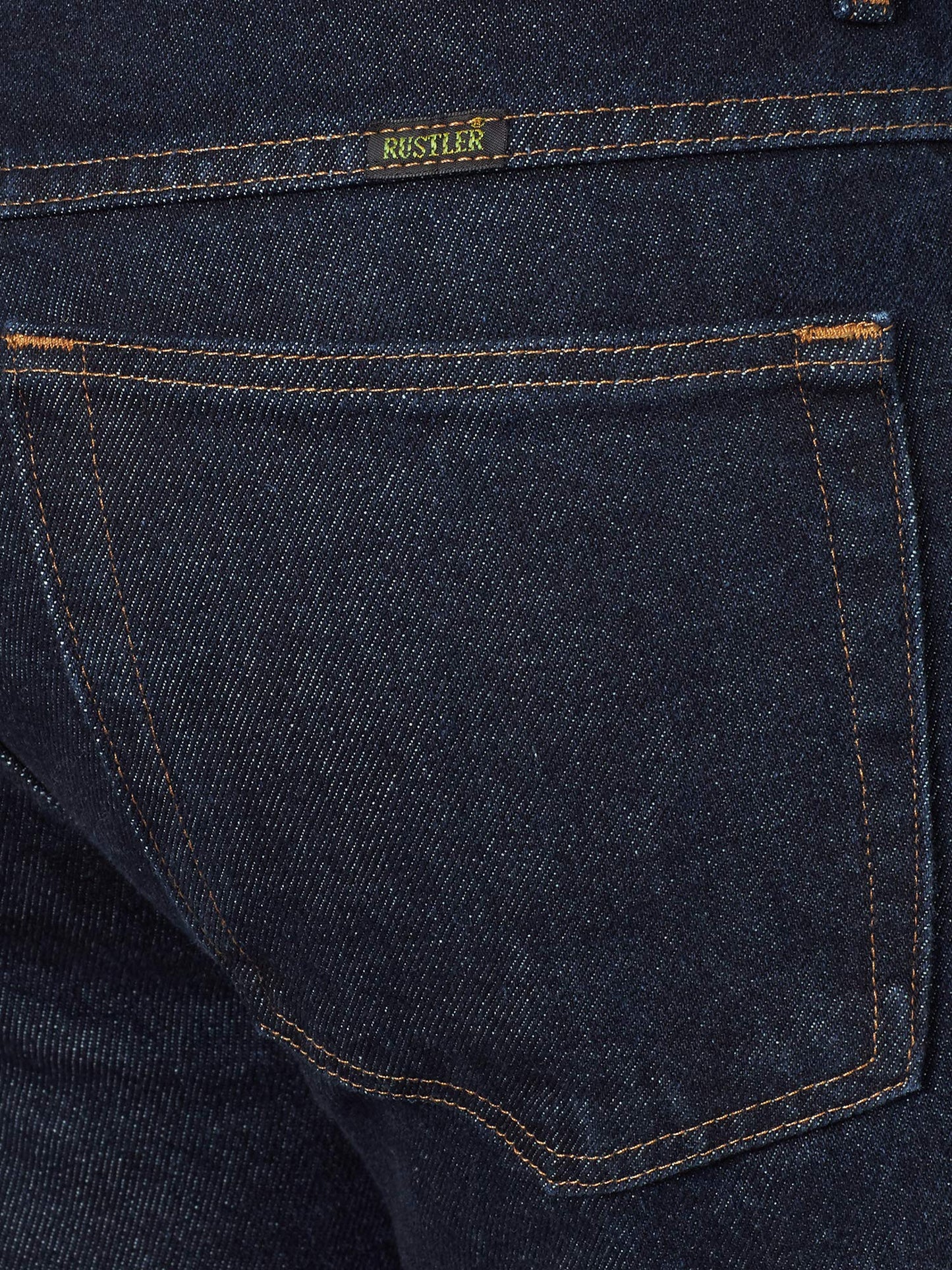 Rustler Men's Classic Relaxed Fit, Dark Stonewash, 34W x 30L