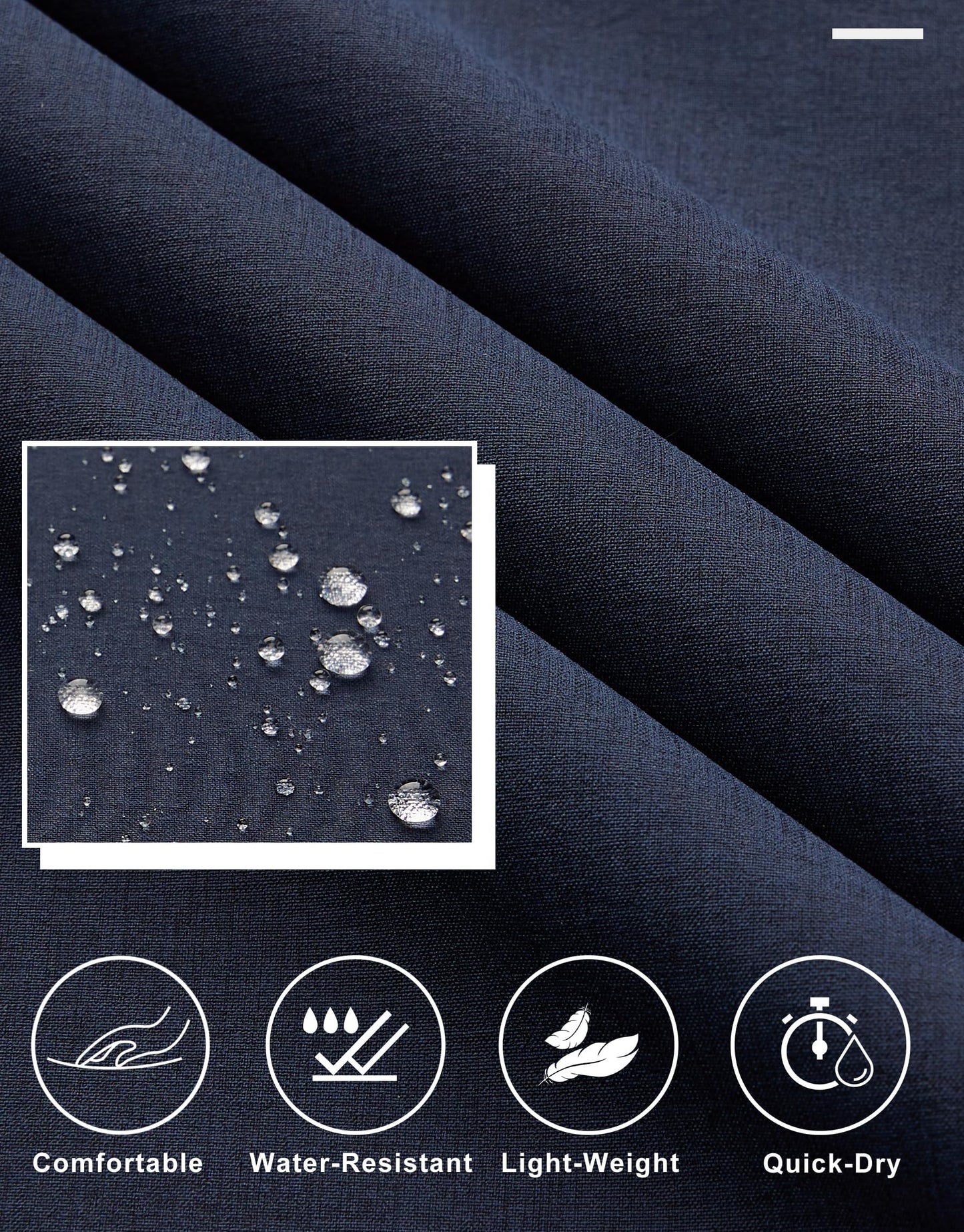 Libin Men's Golf Pants Classic Fit Stretch Work Dress Pants 32" Quick Dry Lightweight Business Casual Trousers Comfort Water Resistant, Black, 33W x 32L