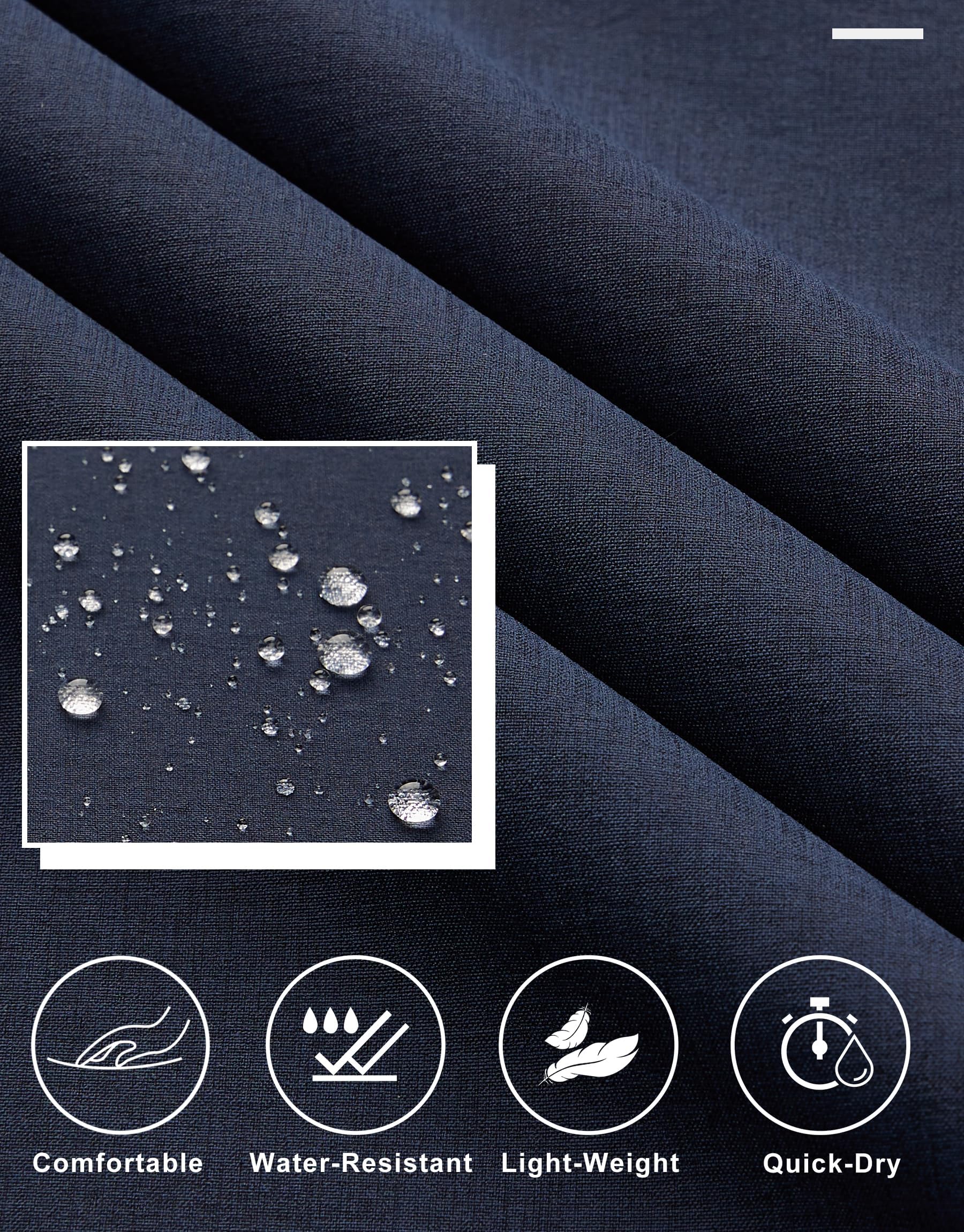 Libin Men's Golf Pants Classic Fit Stretch Work Dress Pants 32" Quick Dry Lightweight Business Casual Trousers Comfort Water Resistant, Black, 33W x 32L