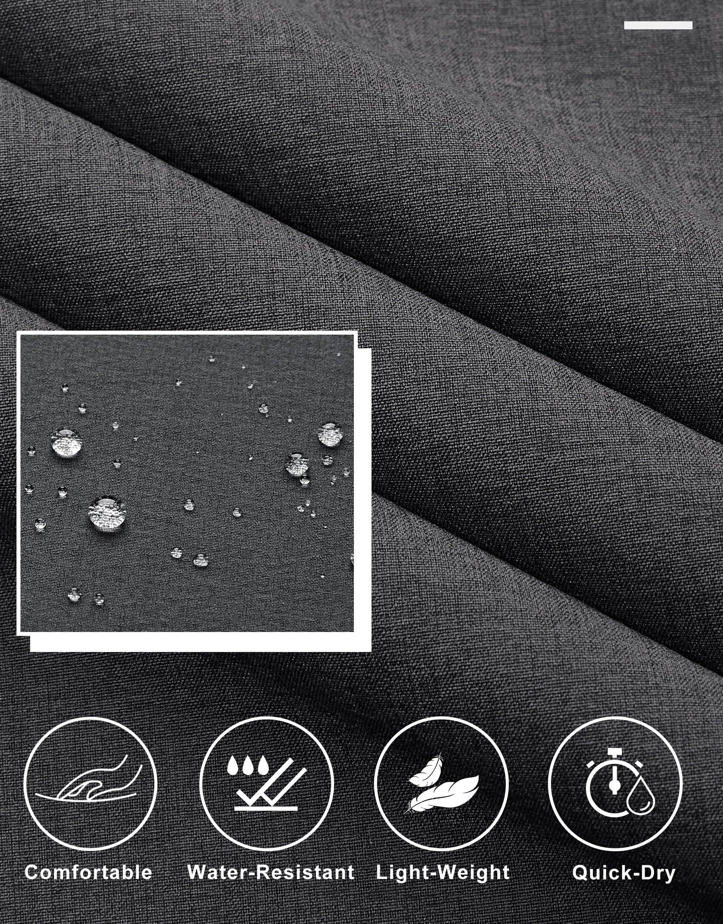 Libin Men's Golf Pants Classic Fit Stretch Work Dress Pants 32" Quick Dry Lightweight Business Casual Trousers Comfort Water Resistant, Black, 33W x 32L