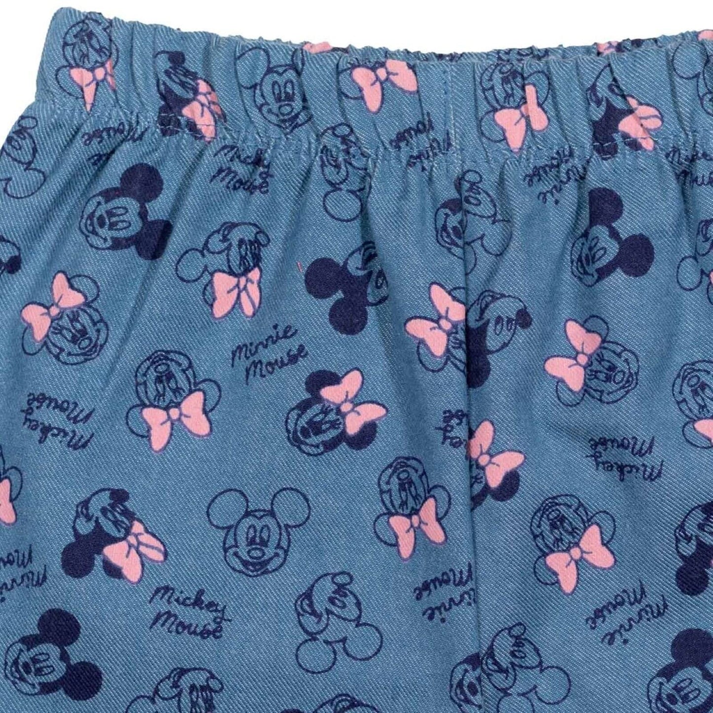 Disney Minnie Mouse Toddler Girls Graphic T-Shirt and Shorts Outfit Set Light Pink/Light Blue 3T