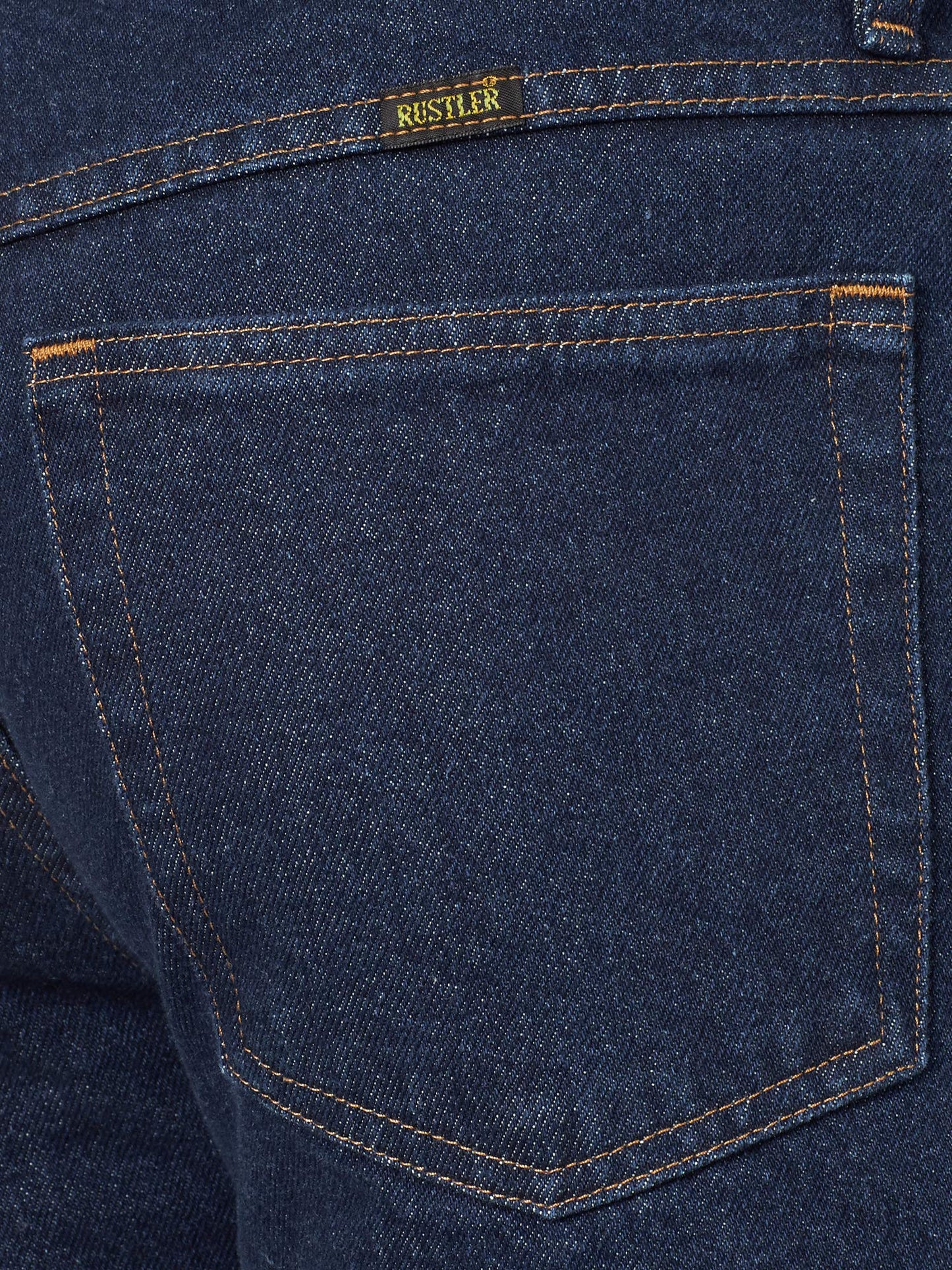 Rustler Men's Classic Relaxed Fit, Dark Stonewash, 34W x 30L