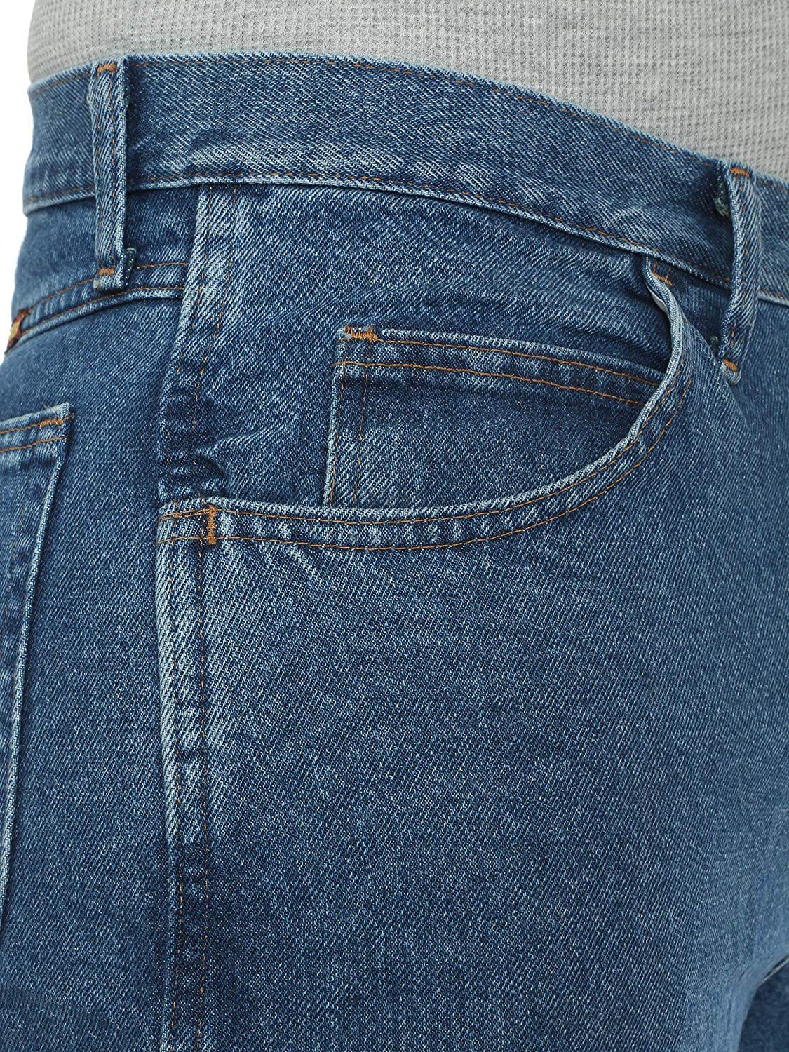 Rustler Men's Classic Relaxed Fit, Dark Stonewash, 34W x 30L