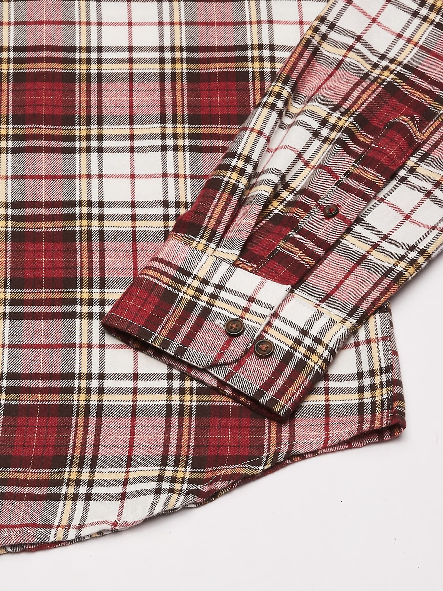 IZOD Men's Stratton Flannel Long Sleeve Button Down Shirt, Asphalt, S