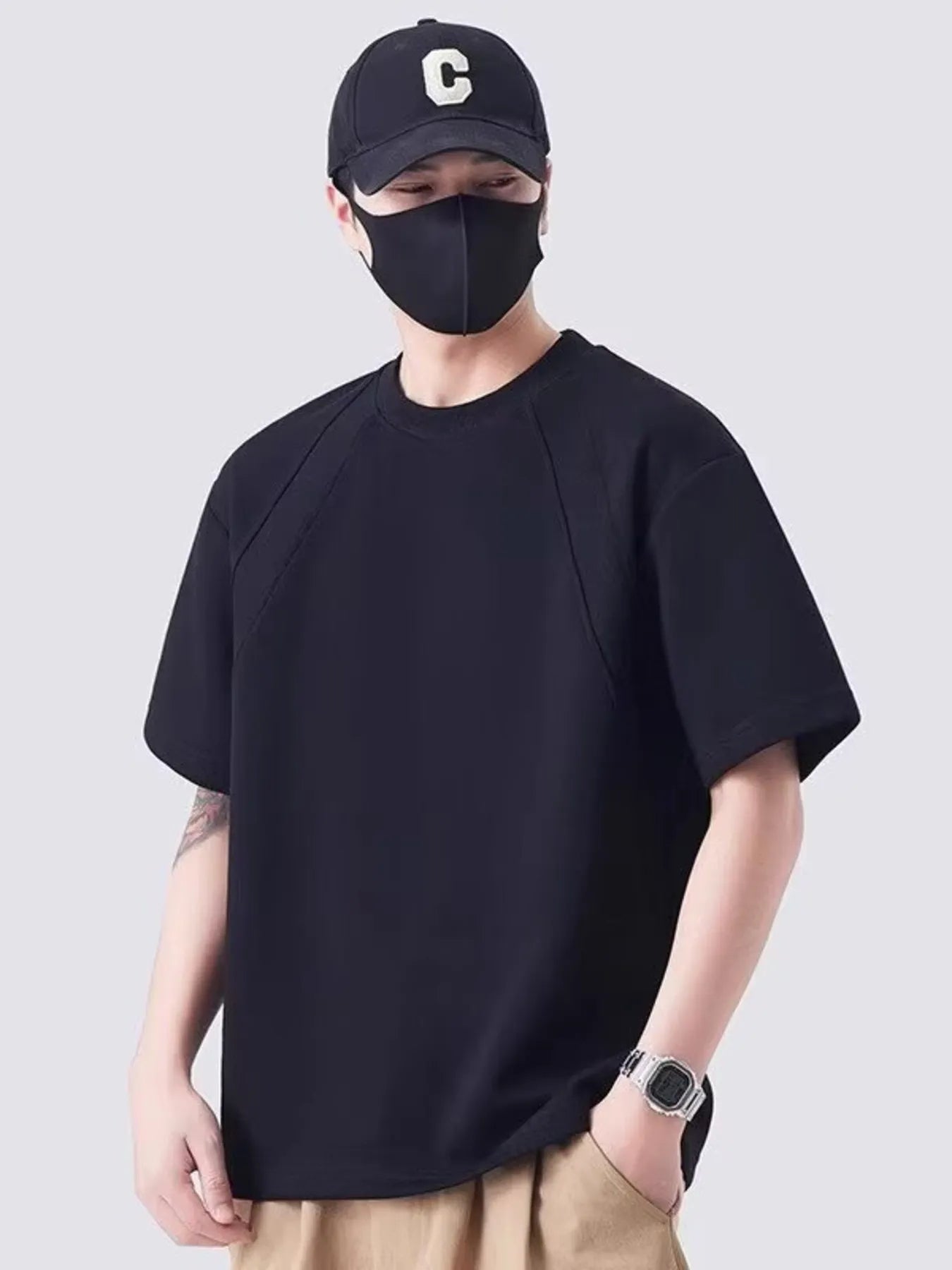 Men's Plus Size Round Neck Short Sleeve T-Shirt