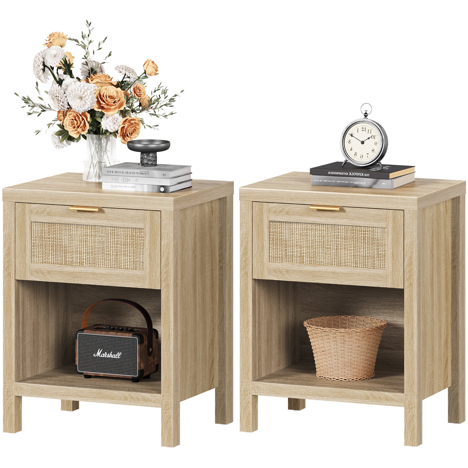 Bayou Breeze Alayha Light Natural Oak 1-Drawer Nightstand