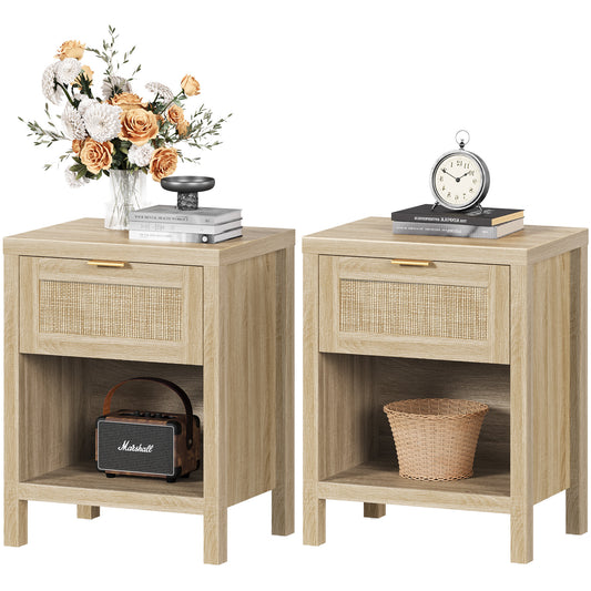 Bayou Breeze Alayha Light Natural Oak 1-Drawer Nightstand