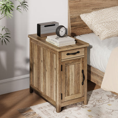 Lark Manor Aneshia End Table with Storage and Charging Station
