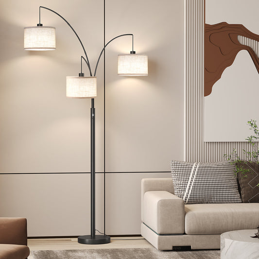 Latitude Run Bidal Modern Arc Tree 3-Light Floor Lamp