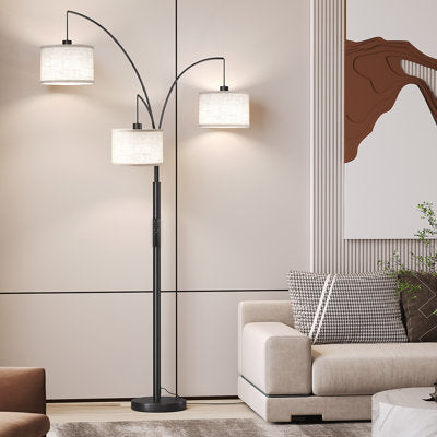 Ebern Designs 83" Arc Tree Floor Lamp with 3‑Way Dimmable Lighting