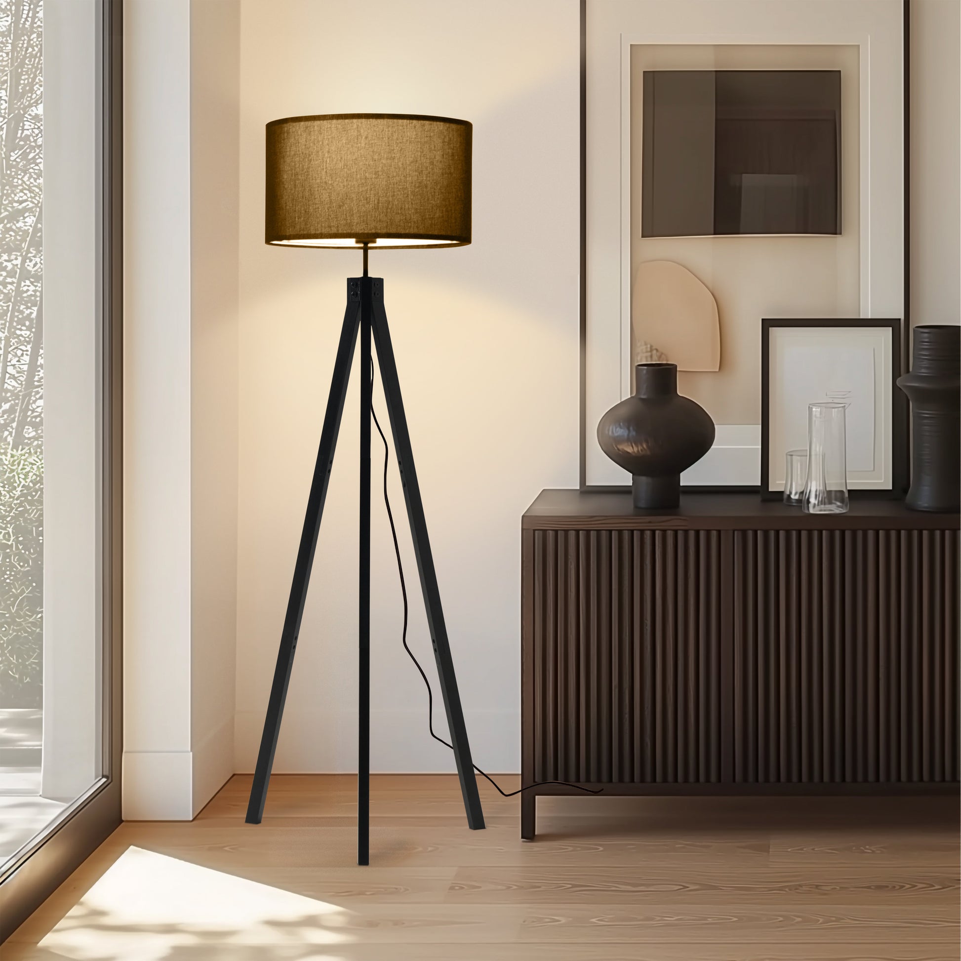 Brightech Eden 58" Traditional 3‑Way Dimmable LED Floor Lamp