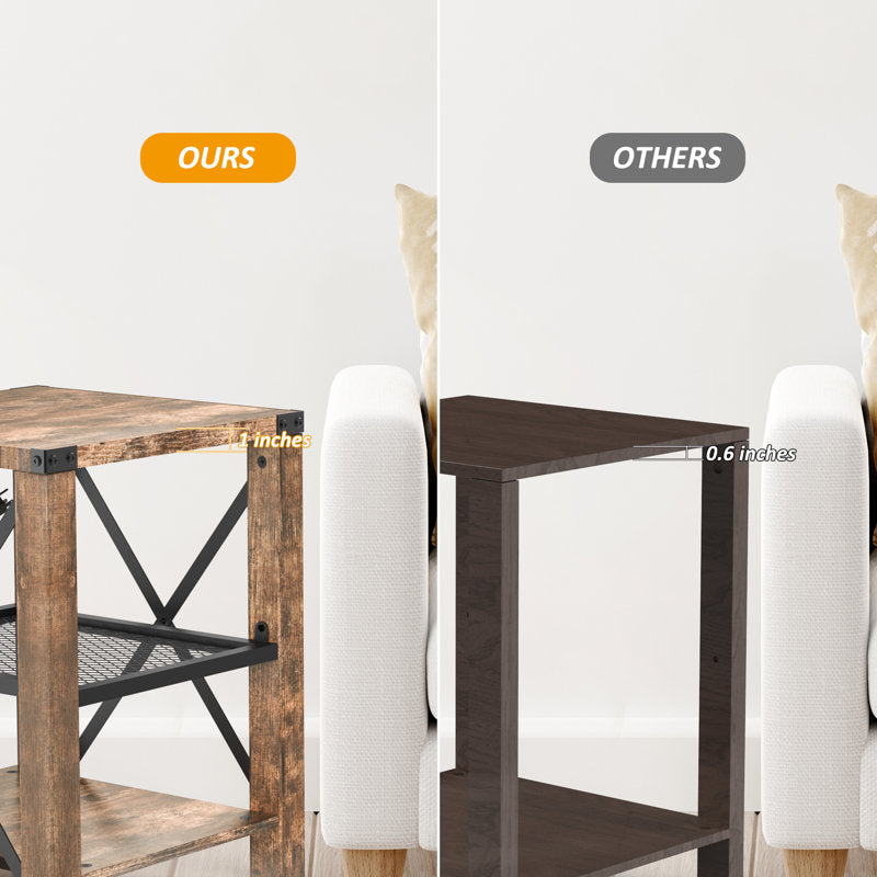 17 Stories Eidelweiss Tall Nightstand with USB Ports & Power