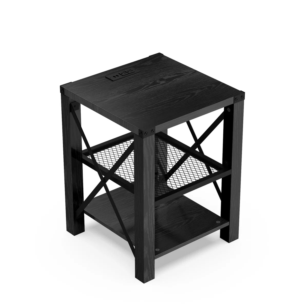 17 Stories Eidelweiss Tall Nightstand with USB Ports & Power