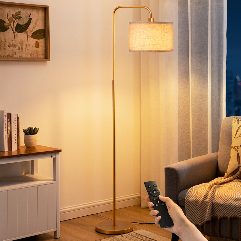 Willa Arlo™ Interiors Ellingsworth Arched Floor Lamp Gold Finish
