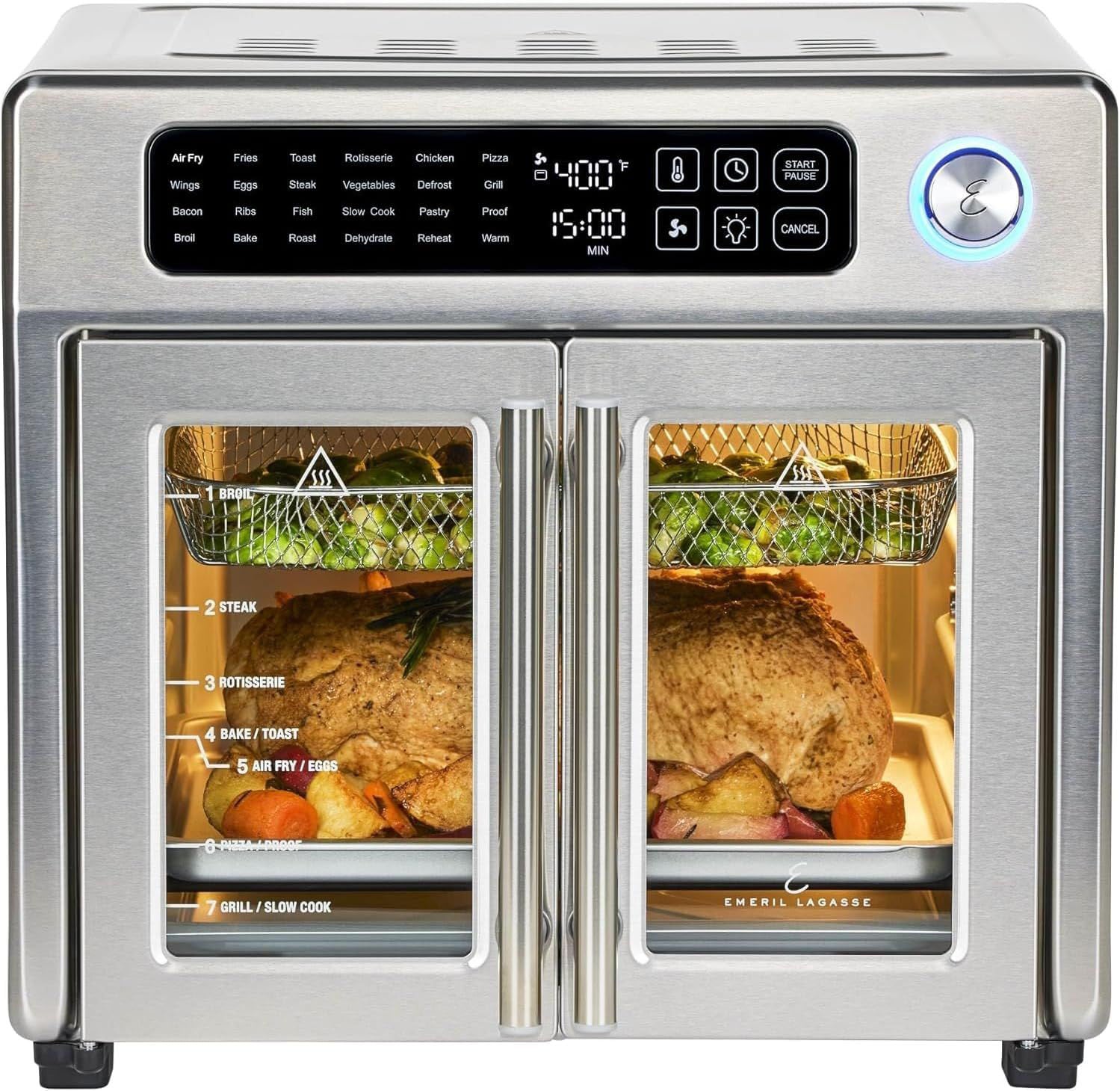 Emeril Lagasse Extra Large French Door Air Fryer Oven, 26QT