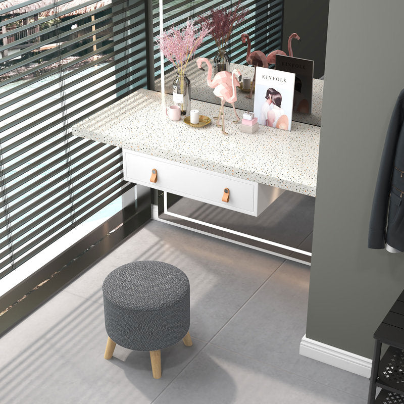 Round Storage Ottoman