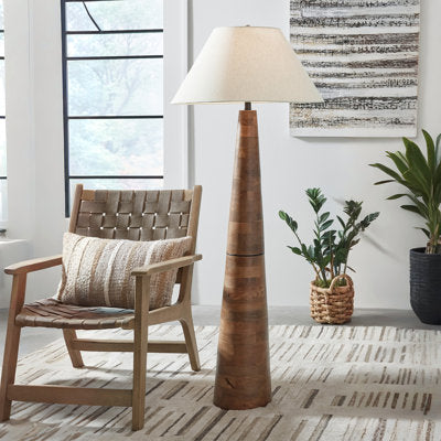 Ivy Bronx Paulson 60-Inch Modern Brass Floor Lamp
