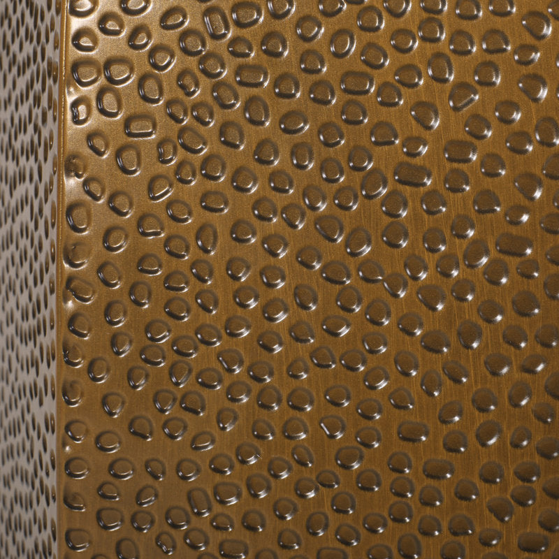 Kelston Mills Hammered Iron Geometric Side Table – Modern Bronze Accent