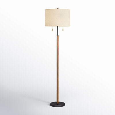 Ivy Bronx Paulson 60-Inch Modern Brass Floor Lamp