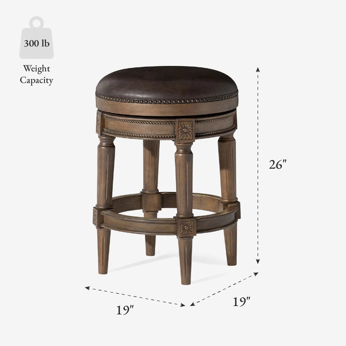 Maven Lane Backless Bar Stool
