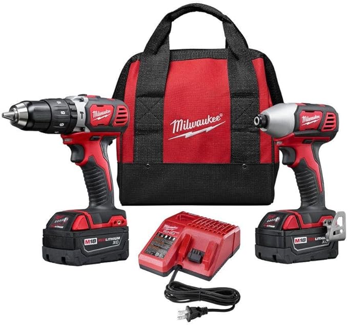 Milwaukee M18 18V Cordless Hammer Drill Impact Combo Kit