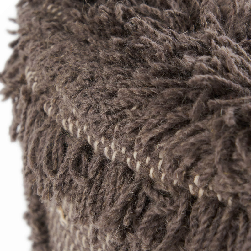 Colorful Boho Handcrafted Wool Cotton 16x16 Accent Stool