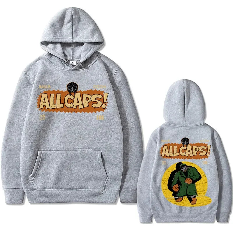 Madlib Doom Print Hoodies Pullover Singer Madvillain Mf Doom Amazing Hoodie Men Women Hip Hop Sweatshirt Men's Streetwear