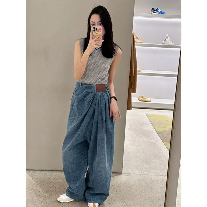 Jeans Women Loose Style Large Size Fashion Street Style Casual Girls Jeans