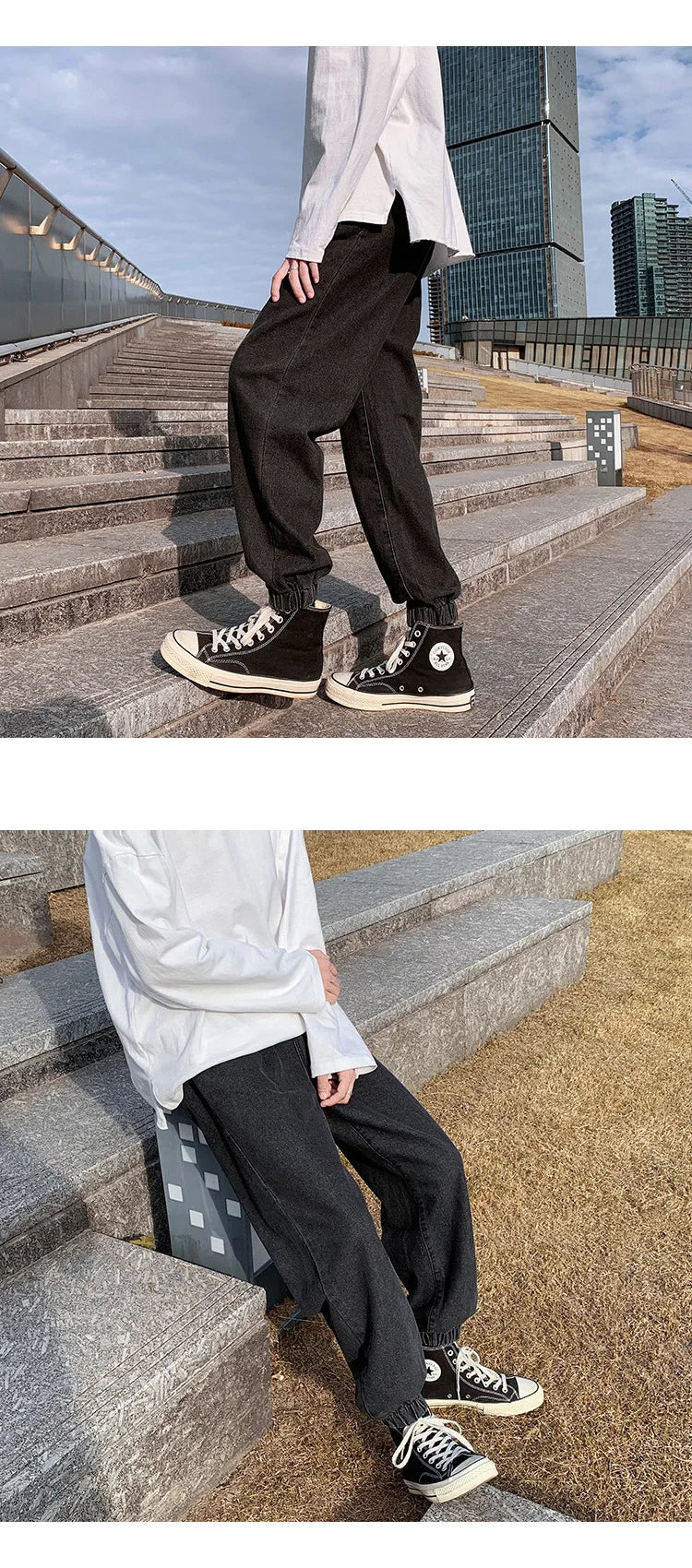 Jeans men Jeans Man Loose Joggers Streetwear Harem Jeans Cargo Pants