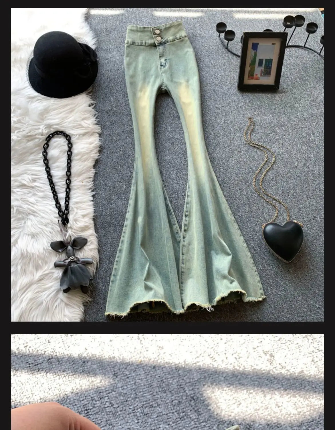 Jeans Women Autumn Chic Daily Flare Trousers 