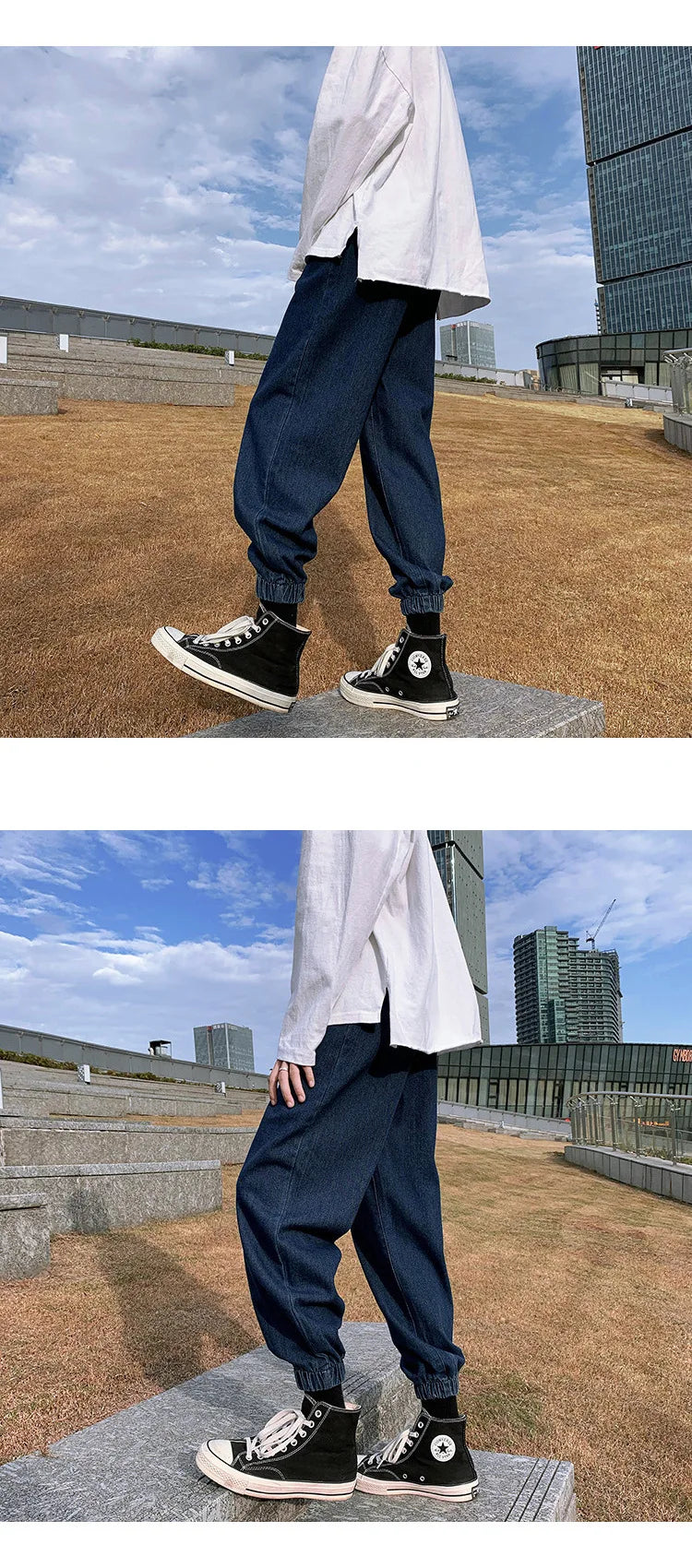 Jeans men Jeans Man Loose Joggers Streetwear Harem Jeans Cargo Pants