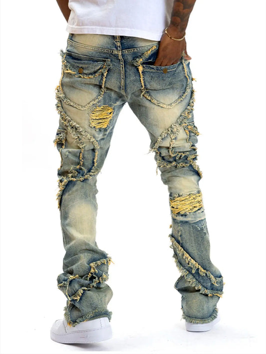  European and American men's casual jeans