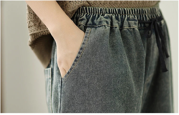 Jeans Women  Autumn New Jeans Retro Heavy Industry Embroidery 