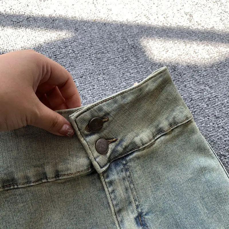 Jeans Women Autumn Chic Daily Flare Trousers 