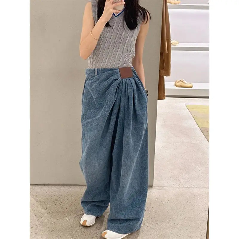 Jeans Women Loose Style Large Size Fashion Street Style Casual Girls Jeans