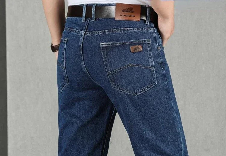   Jeans for Men Work Wear Male Cowboy Pants 2025 Fashion Trousers High Quality Original Classic Straight with Pockets New in Baggy   