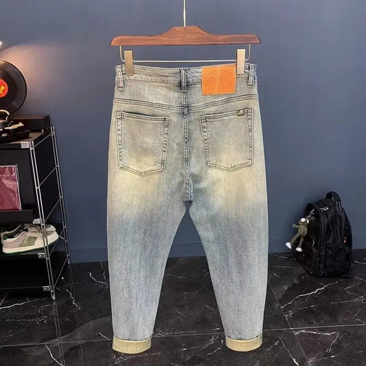 Ripped Jeans Men's Vintage Pants