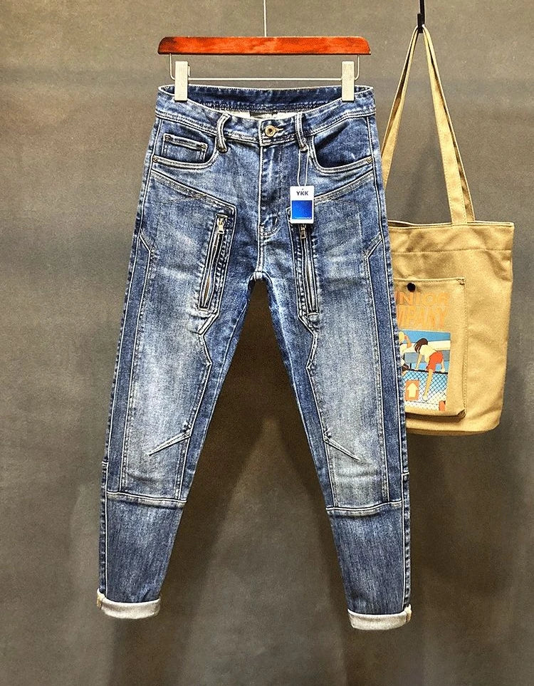 Jeans for Men Harem Torn High Quality Loose Mens Cowboy Pants 