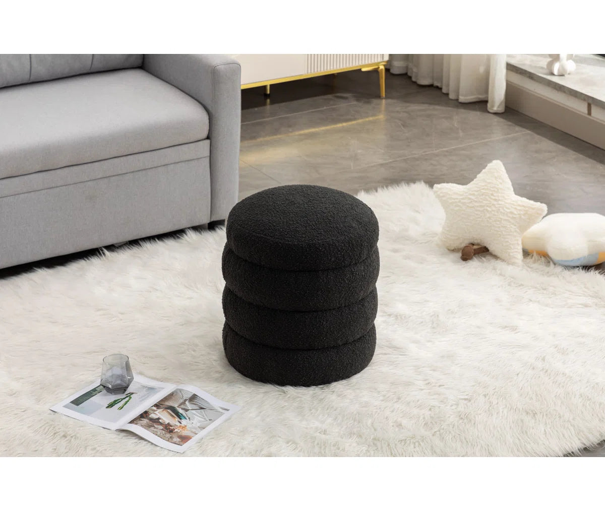 Slaten Wood Accent Stool