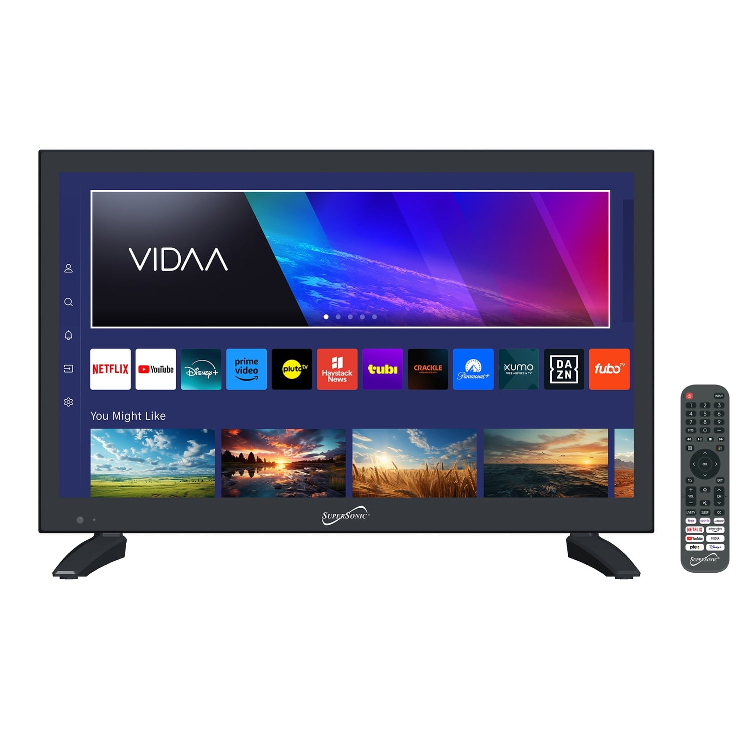 Supersonic VIDAA ACDC LED SmartTV 19‑Inch Wi‑Fi