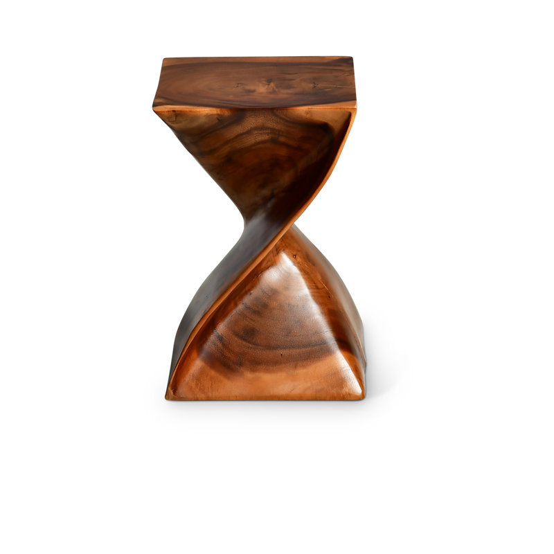 Lark Manor Trumbull Acacia Tree Stump End Table – Brown