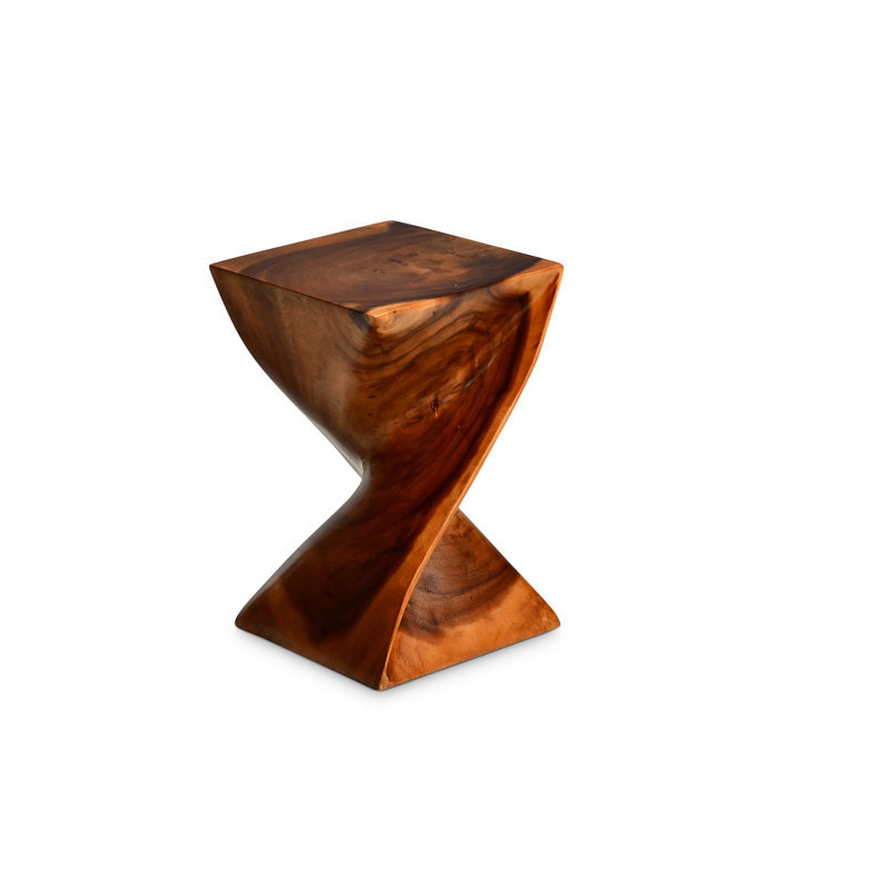 Lark Manor Trumbull Acacia Tree Stump End Table – Brown