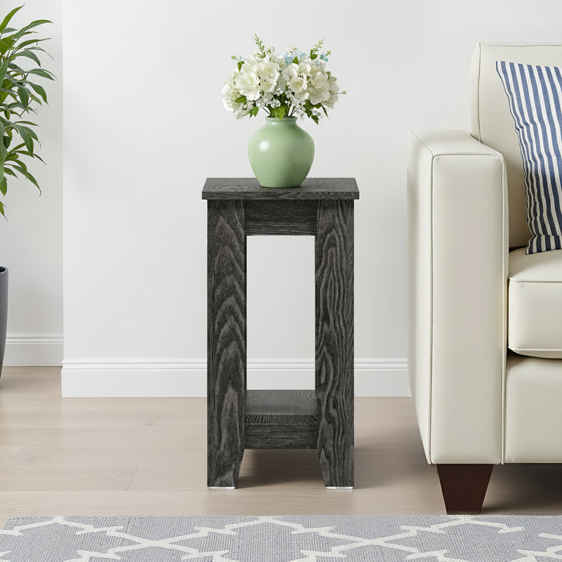 Lark Manor Weddel Basilico Dark Gray Oak End Table